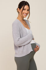 Grey Maternity Cardigan