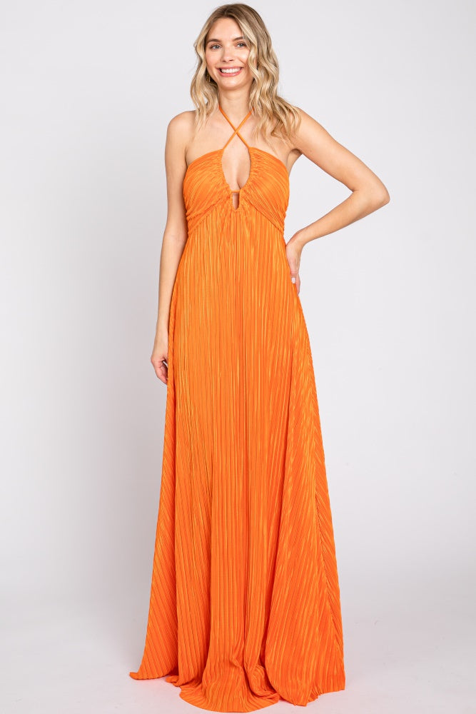 Orange Halter Dress