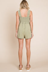 Sage Smocked Romper