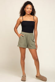 Olive Pocketed Shorts