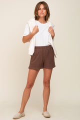 Brown Pocketed Shorts