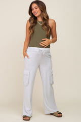 Heather Grey Pocketed Maternity Sweatpants