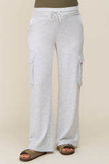 Heather Grey Pocketed Maternity Sweatpants