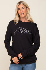 Black Ultra Soft Mother Maternity Sweatshirt