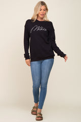 Black Ultra Soft Mother Sweatshirt