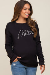 Black Ultra Soft Mother Maternity Sweatshirt