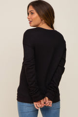 Black Ultra Soft Mother Maternity Sweatshirt