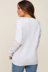 Heather Grey Ultra Soft Mother Maternity Sweatshirt