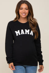 Black Mama Graphic Maternity Pullover Sweatshirt