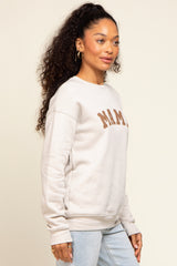 Cream Mama Graphic Pullover Sweatshirt