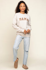 Cream Mama Graphic Pullover Sweatshirt