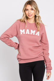 Mauve Mama Graphic Pullover Sweatshirt