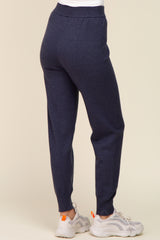 Navy Blue Sweater Knit Joggers