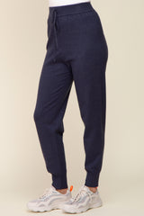 Navy Blue Sweater Knit Joggers