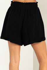 Black High-Waisted Shorts