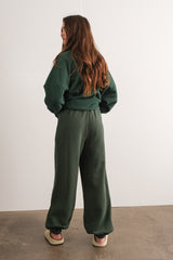 Forest Green Drawstring Relaxed Fit Sweatpants