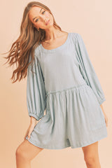 Sky 3/4 Sleeve Romper