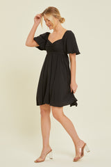 Black Puff Sleeve Dress