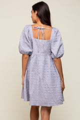 Periwinkle Textured Pleated Dress