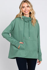 Jade Cowl Neck Hooded Sweatshirt