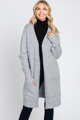 Heather Grey Basic Knit Cardigan