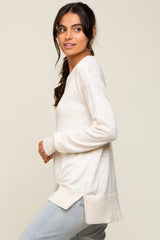 Ivory Knit Long Sleeve Top