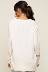 Ivory Knit Long Sleeve Top