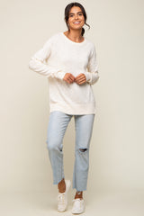 Ivory Knit Long Sleeve Top