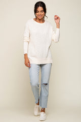 Ivory Knit Long Sleeve Top