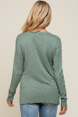 Mint Green Knit Long Sleeve Maternity Top