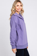 Purple Collared Pullover