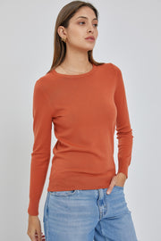 Camel Knit Long Sleeve Top