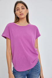 Magenta Short Dolman Sleeve Top