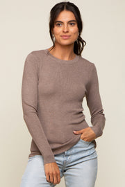 Mocha Knit Long Sleeve Top