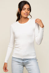 Ivory Knit Long Sleeve Top