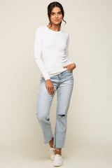 Ivory Knit Long Sleeve Top