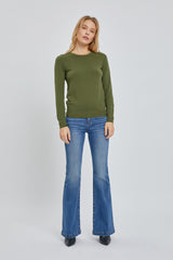 Olive Knit Long Sleeve Maternity Top