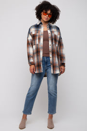 Rust Plaid Button Down Flannel