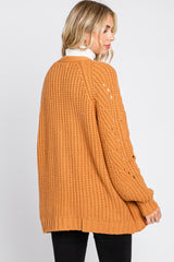 Camel Chunky Knit Cardigan