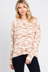 Multi-Color Wide Rib Chenille Knit Maternity Sweater