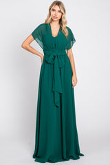 Forest Green Sweetheart Convertible Chiffon Gown