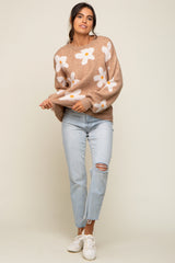 Camel Daisy Soft Brushed Knit Sweater