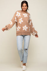 Camel Daisy Soft Brushed Knit Sweater