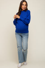 Royal Knit Long Sleeve Mock Neck Maternity Top