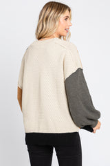 Camel Multicolor Colorblock Sweater