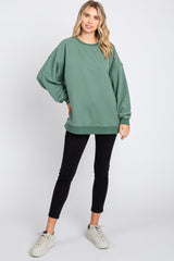 Sage Soft Knit Fleece Lined Sweatshirt