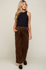 Brown Wide Leg Maternity Lounge Pants