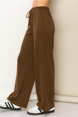 Brown Wide Leg Lounge Pants