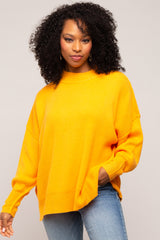 Orange Mock Neck Sweater