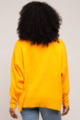 Orange Mock Neck Sweater